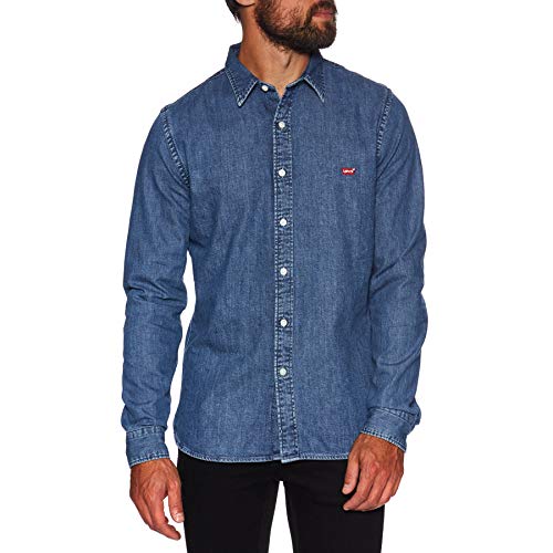 Levi's Men's Battery Denim Shirt, Blue, L